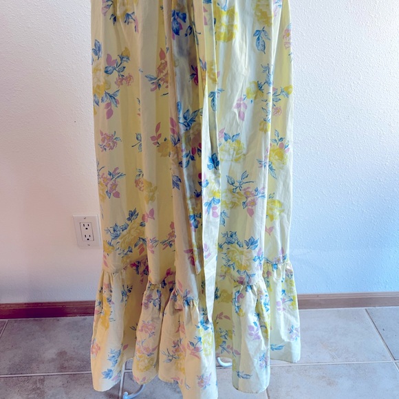 LoveShackFancy x Target maxi, prairie dress with puff sleeve. Yellow floral, 2. - Picture 9 of 10
